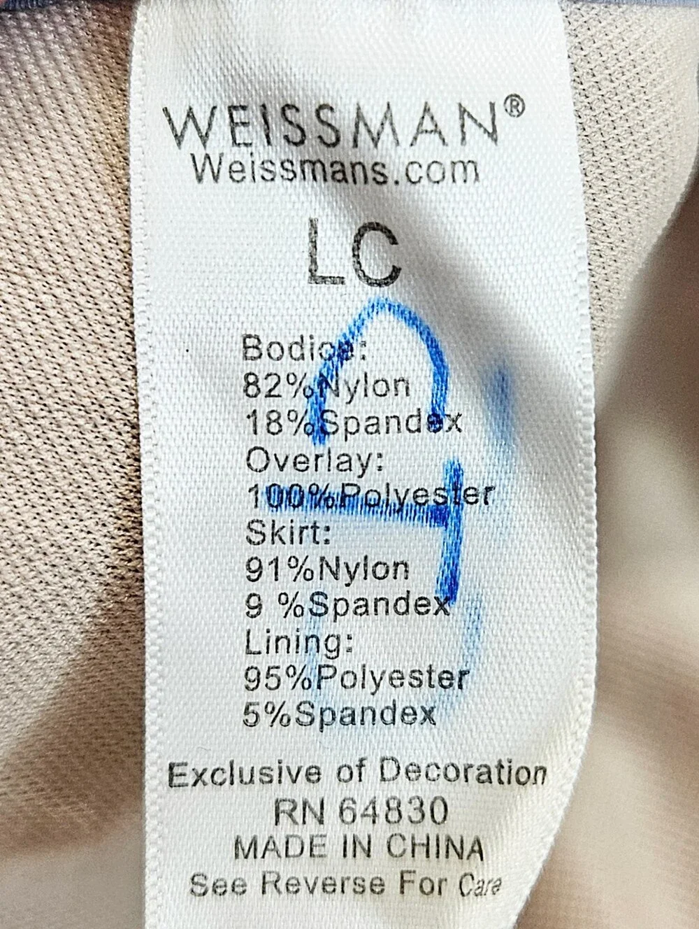 Weissman Elite Competition Solo Costume Radiant Sequin Mesh Dress Lyrical LC